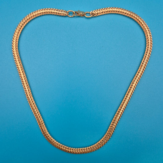 Klassische Vintage Fischgräten-Kette in Goldoptik