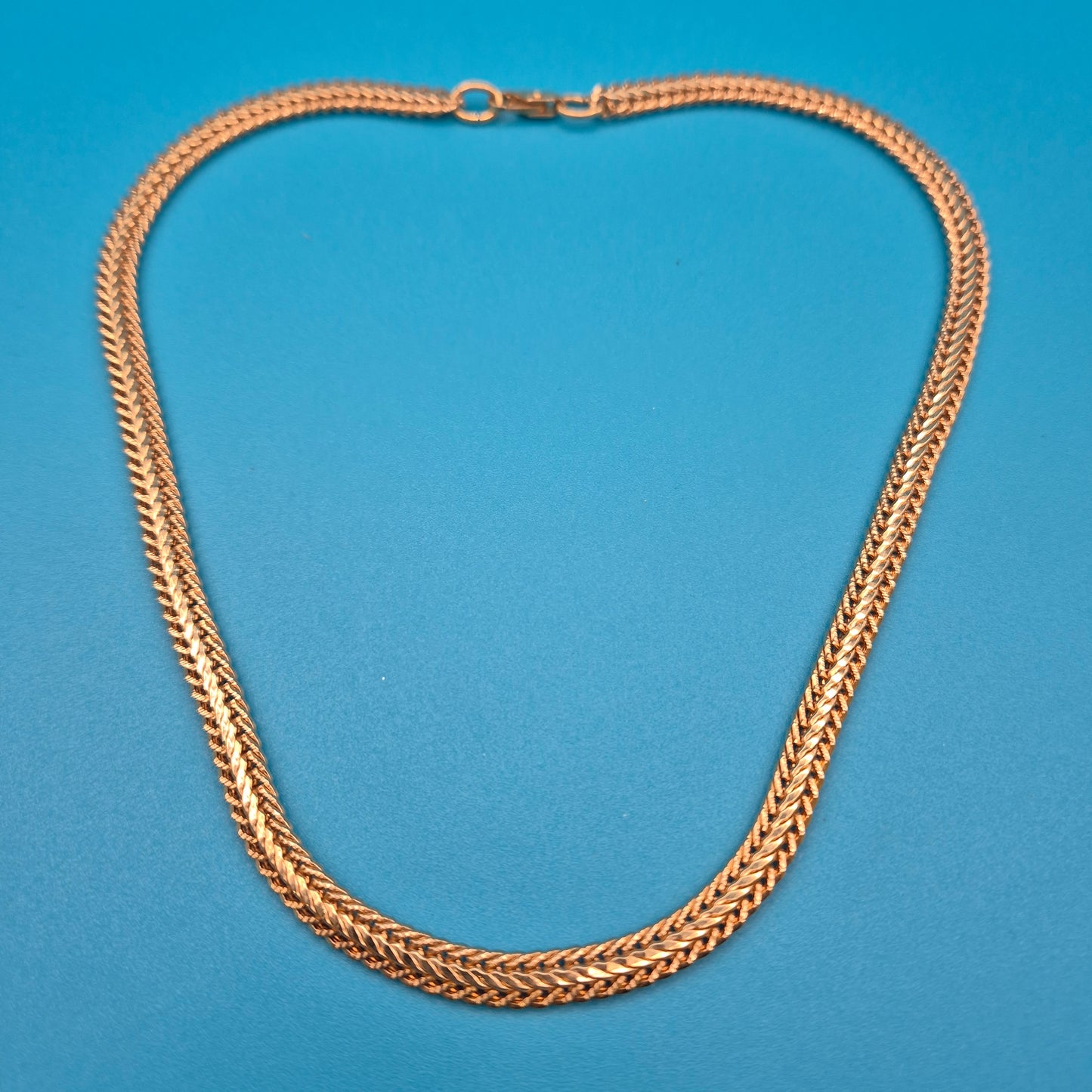 Klassische Vintage Fischgräten-Kette in Goldoptik