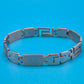 Vintage Edelstahl Armband im griechischen Mäander-Design