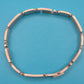 Vintage Edelstahl Armband im griechischen Mäander-Design