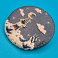 Einzigartige Vintage-Brosche "Mondreise" mit Leiter-Motiv aus Polymer-Ton