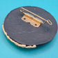 Einzigartige Vintage-Brosche "Mondreise" mit Leiter-Motiv aus Polymer-Ton