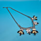 Vintage Statement-Kette mit geschliffenen Schmucksteinen in Anthrazit-Optik