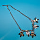 Vintage Statement-Kette mit geschliffenen Schmucksteinen in Anthrazit-Optik