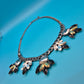 Vintage Statement-Kette mit geschliffenen Schmucksteinen in Anthrazit-Optik