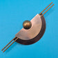 Vintage Mid-Century Brosche Art Deco Stil Messing Kupfer geometrisch
