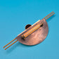 Vintage Mid-Century Brosche Art Deco Stil Messing Kupfer geometrisch