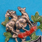Vintage Emaille-Brosche "Schönberg" mit Bergziegen-Motiv