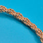 Vintage Doppel-Schlangenkopf Armreif mit Strassbesatz Goldfarben