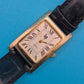 Vintage Lip Damenuhr Goldfarben Quartz mit Lederarmband