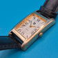 Vintage Lip Damenuhr Goldfarben Quartz mit Lederarmband