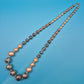 Vintage Statement-Kette mit marmorierten Kugeln in Bronze und Türkis