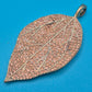 Vintage Blatt-Anhänger in Roségold-Optik mit funkelnden Strasssteinen