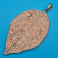 Vintage Blatt-Anhänger in Roségold-Optik mit funkelnden Strasssteinen