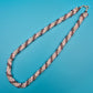 Vintage Glasperlenkette Spiral-Design Zartrosa & Violett
