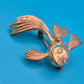 Vintage Goldfarbene Fisch-Brosche im verspielten Design