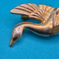 Elegante Vintage Brosche goldfarben Schwan im Flug Design