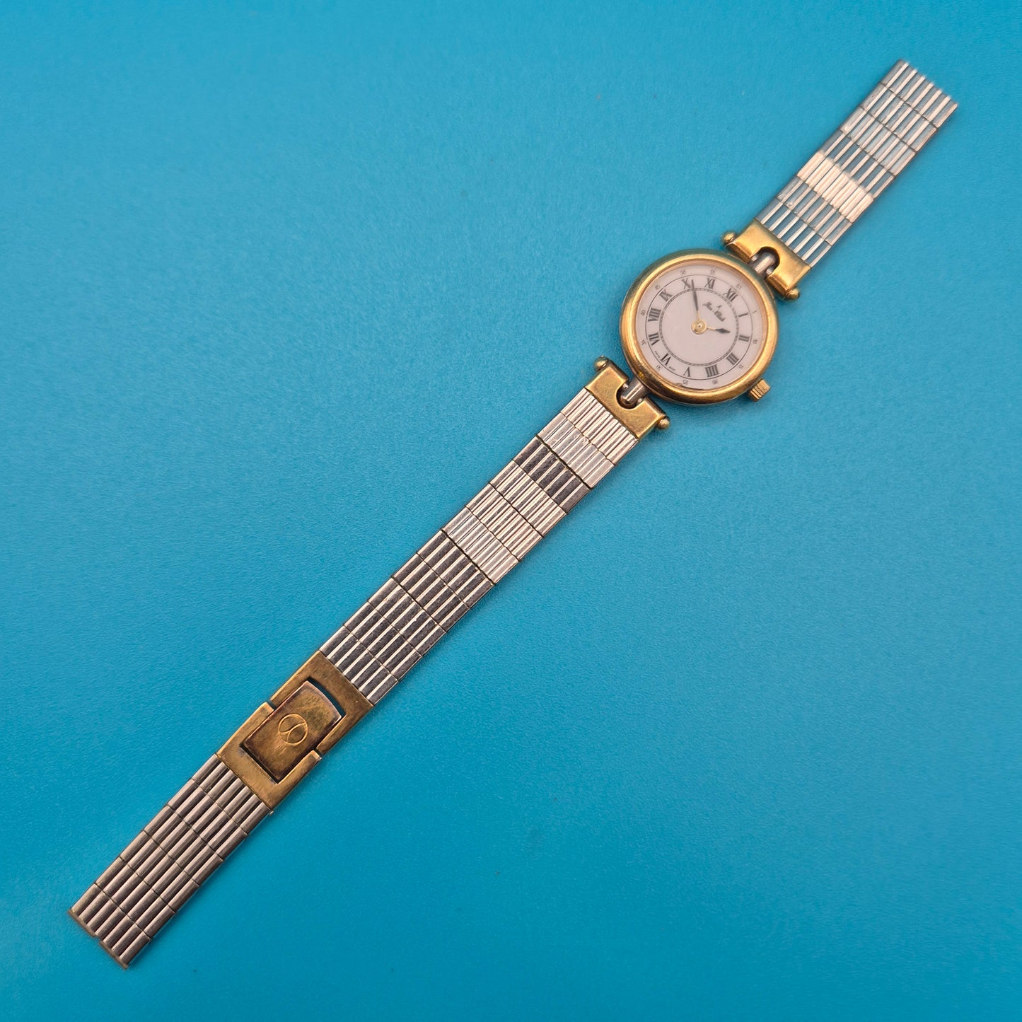 Jean-Claude Vintage Damenarmbanduhr Zweifarbiges Design Swiss Made