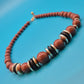 Vintage Statement Kette mit braunen Perlen und eleganten Metall-Akzenten