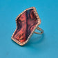 Vintage Statement-Ring mit irisierendem Stein und Strass-Besatz