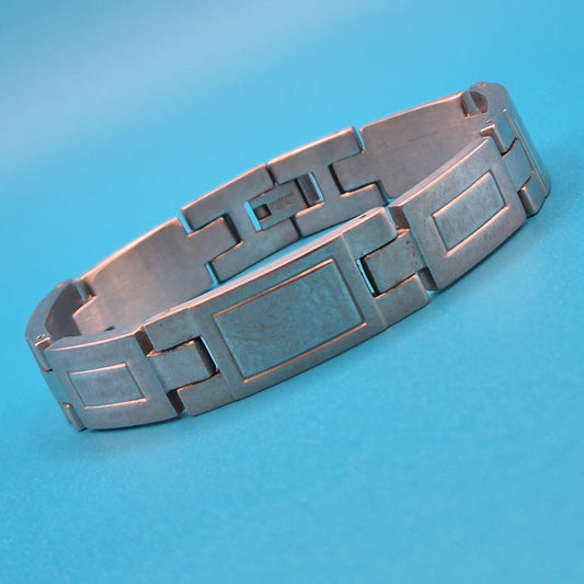 Elegantes Vintage-Armband aus Edelstahl im minimalistischen Glieder-Design