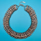 Vintage Statement Collier mit facettierten Glasperlen in Anthrazit