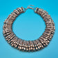 Vintage Statement Collier mit facettierten Glasperlen in Anthrazit