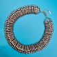 Vintage Statement Collier mit facettierten Glasperlen in Anthrazit