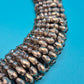 Vintage Statement Collier mit facettierten Glasperlen in Anthrazit