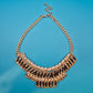 Vintage Statement Collier Goldfarben mit schwarzen und weißen Akzenten