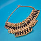 Vintage Statement Collier Goldfarben mit schwarzen und weißen Akzenten