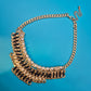 Vintage Statement Collier Goldfarben mit schwarzen und weißen Akzenten