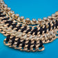 Vintage Statement Collier Goldfarben mit schwarzen und weißen Akzenten