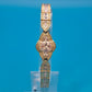 Vintage Armband Goldfarben mit Zirkonia Besatz und ovalem Mittelstein
