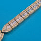 Vintage Armband Goldfarben mit Zirkonia Besatz und ovalem Mittelstein