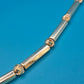 Vintage Goldfarbene Stab-Kette mit Struktur-Elementen
