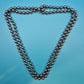 Elegante Vintage Perlenkette aus anthrazitfarbenen Metallkugeln