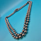 Elegante Vintage Perlenkette aus anthrazitfarbenen Metallkugeln