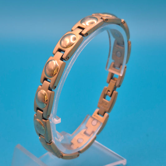 Elegantes Magnet-Armband im Bicolor-Design Gold- und Silberfarben