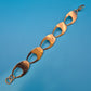 Vintage Gliederarmband im 60er Jahre Mid-Century Design goldfarben