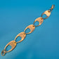 Vintage Gliederarmband im 60er Jahre Mid-Century Design goldfarben