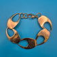 Vintage Gliederarmband im 60er Jahre Mid-Century Design goldfarben