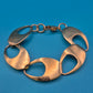 Vintage Gliederarmband im 60er Jahre Mid-Century Design goldfarben