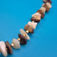 Vintage Muschel-Kette mit braunen Akzenten und Gold-Details