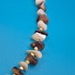 Vintage Muschel-Kette mit braunen Akzenten und Gold-Details