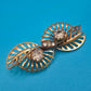 Vintage Art Deco Stil Brosche in Goldoptik mit geschliffenen Zirkonia-Steinen