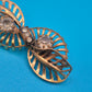 Vintage Art Deco Stil Brosche in Goldoptik mit geschliffenen Zirkonia-Steinen