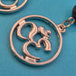 Vintage Om-Symbol Ohrhänger mit Mondstein und Labradorit-Perlen
