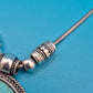 Vintage Kette mit Türkis-Optik Stein Anhänger und Silber-Finish