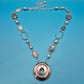Vintage Statement-Kette mit großem Ring-Anhänger in Silber-Optik